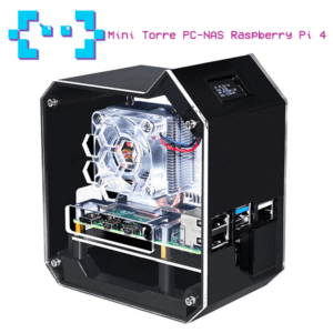 Mini Torre PC-NAS Raspberry Pi 4 Consola de Videojuegos